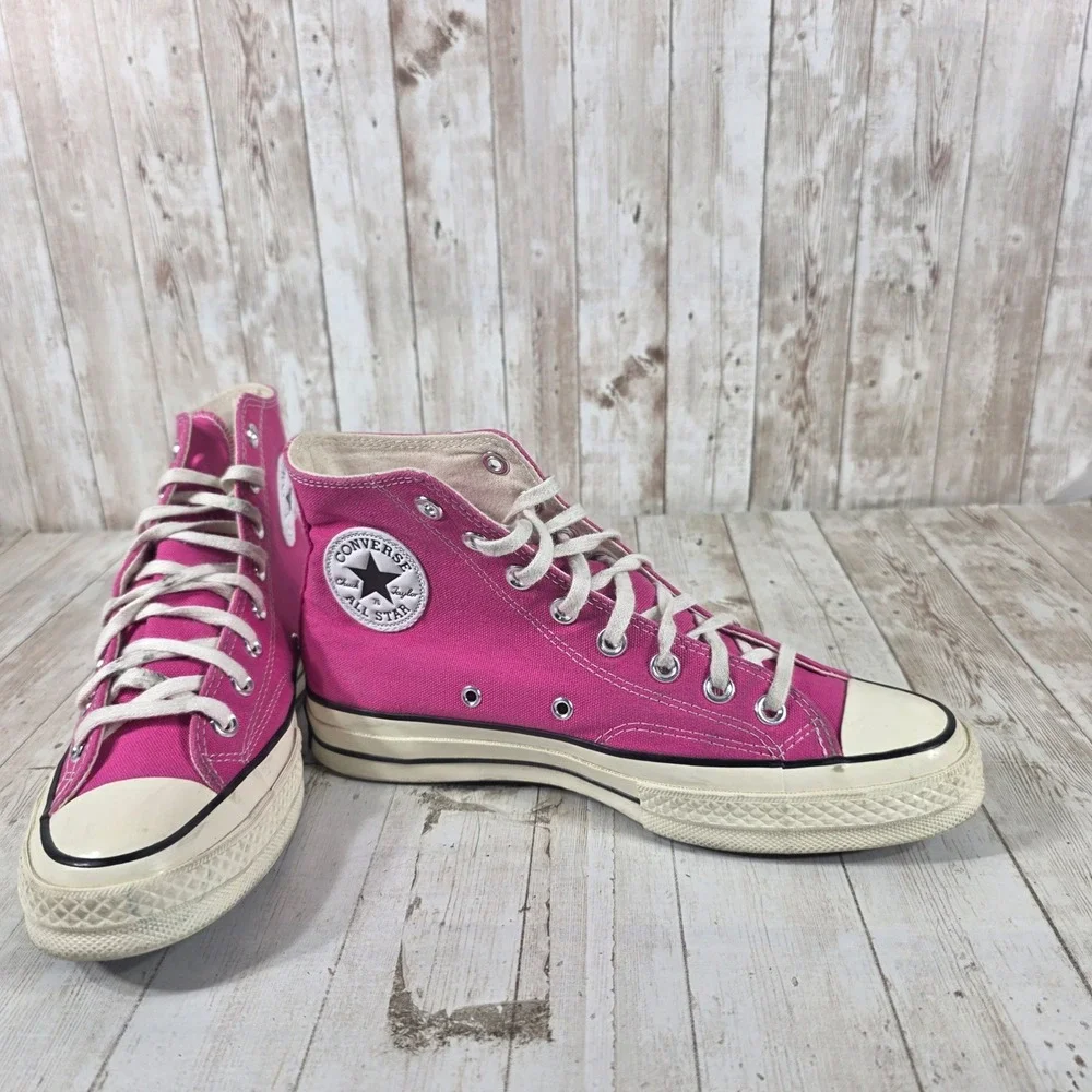 Converse Chuck 70 Hi Pink Canvas‎ High Top Sneakers A04594C Womens 8.5 Mens 6.5 - Picture 8 of 8